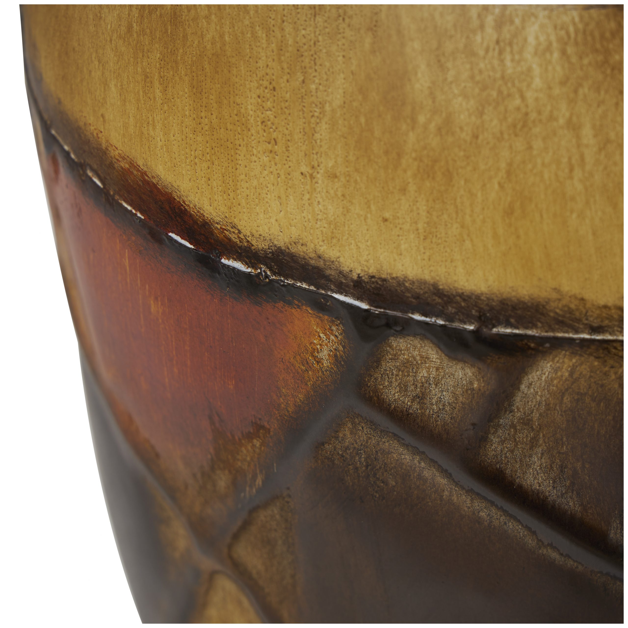 Rustic Style Tall Metal Floor Vase Set of 3 Brown 50", 35", 26"H