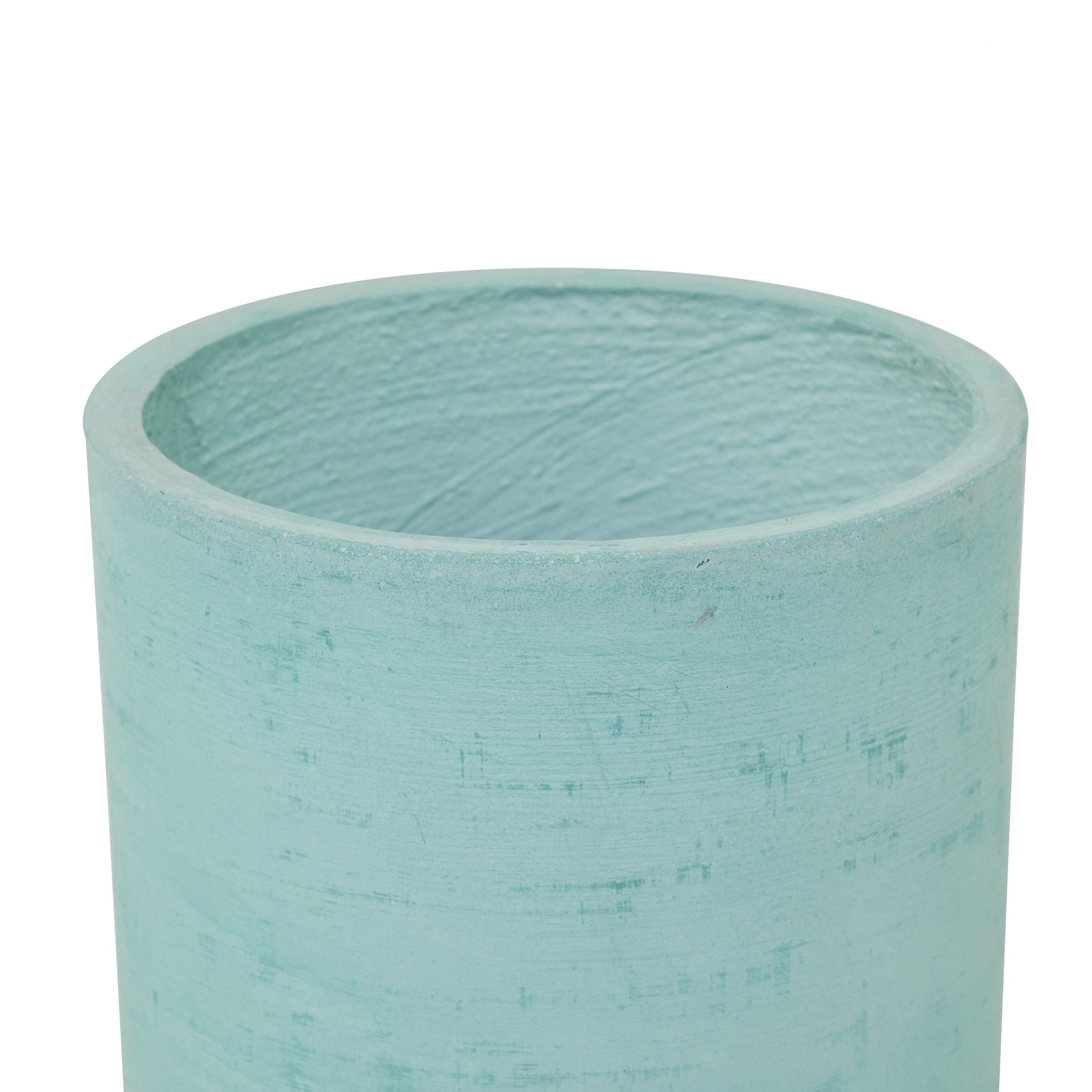 Teal Magnesium Oxide Indoor Outdoor Planter (Set of 3), 12″, 10″, 8″H