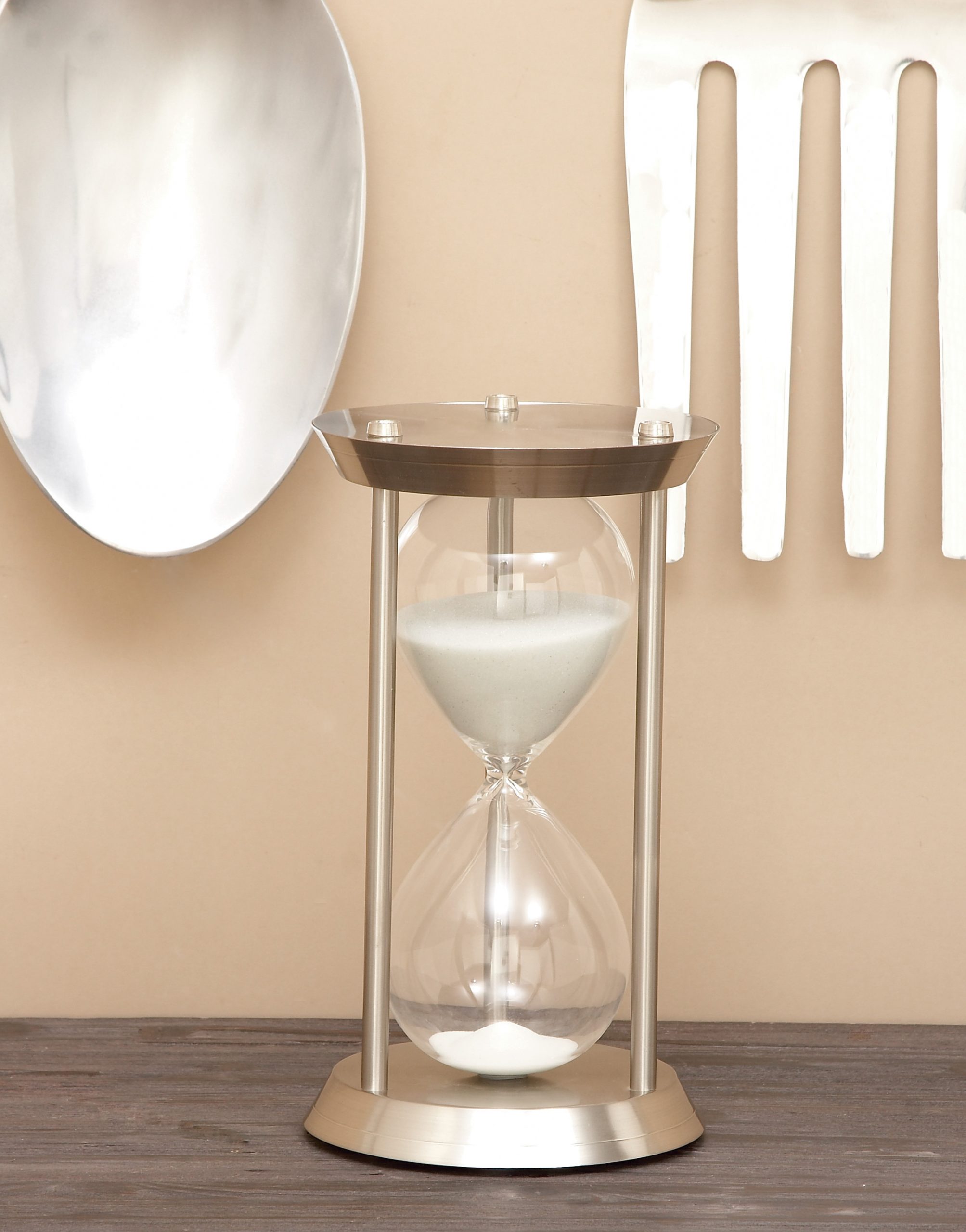 Silver Sand Timer Hourglass, 12″H