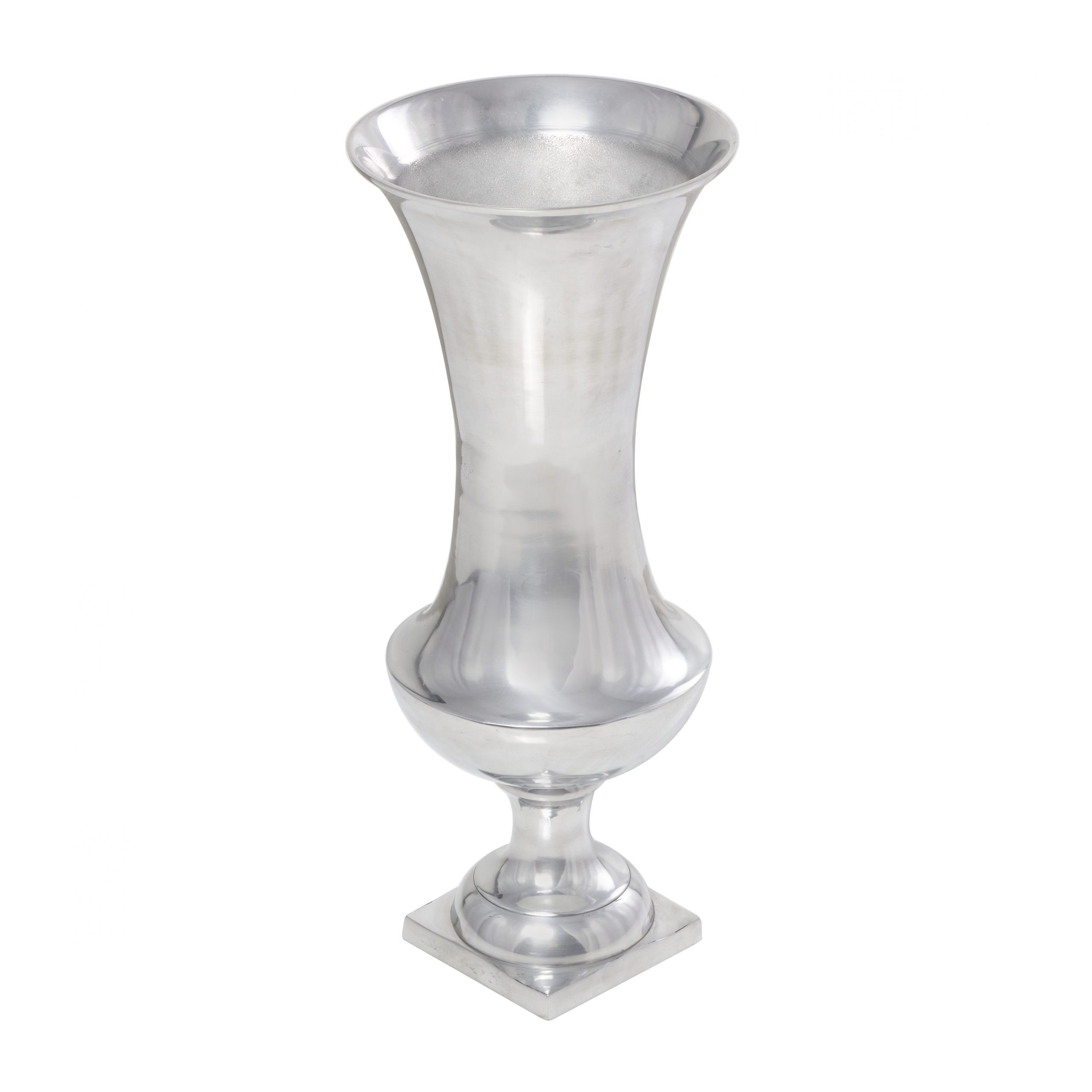 Silver Meta Vase on a Pedestal, 9″ x 9″ x 21″
