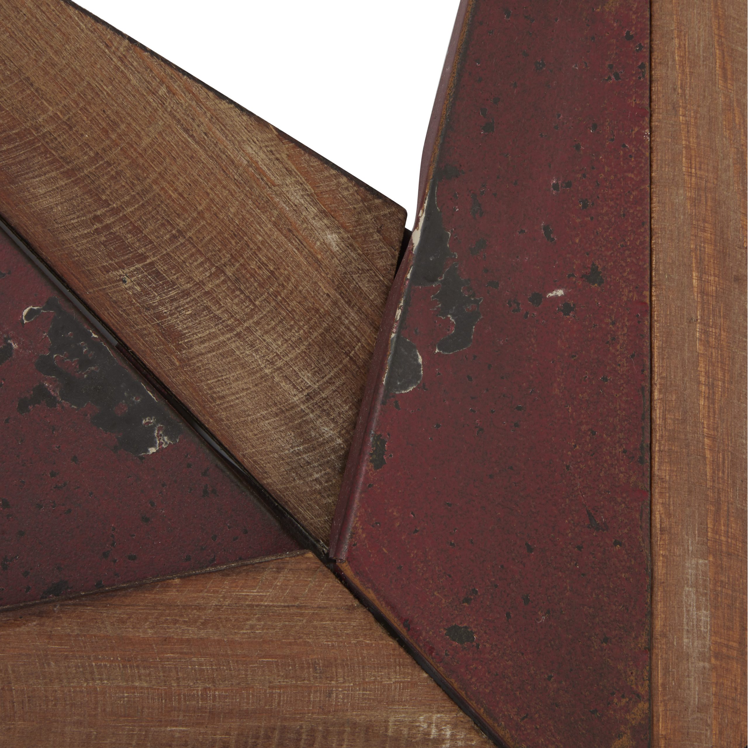 Rustic Metal Compass Wall Decor with Distressed Copper Finish, 30″ x 2″ x 30″