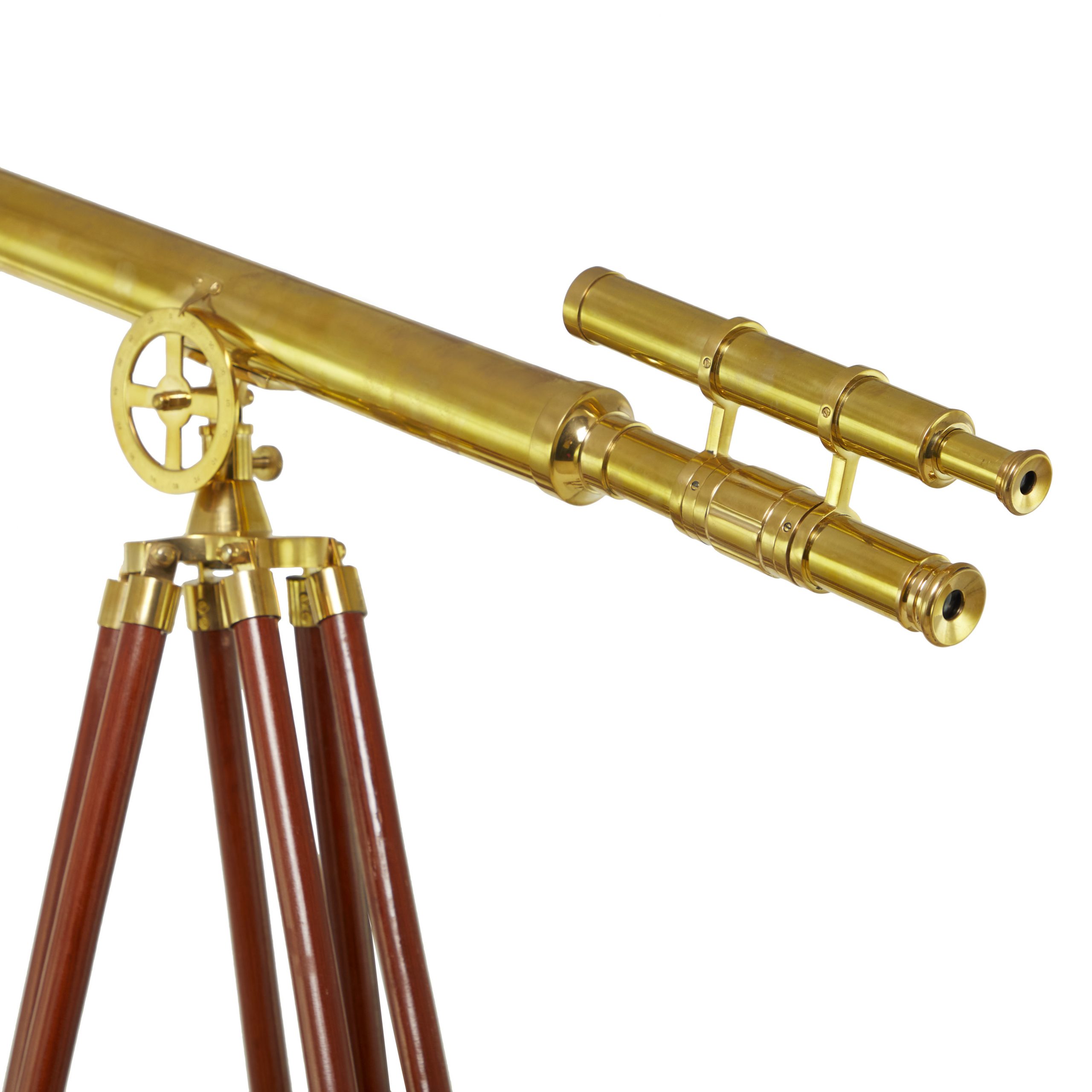 Brass Gold Griffith Astro Telescope on Tripod, 39″W, 58″H