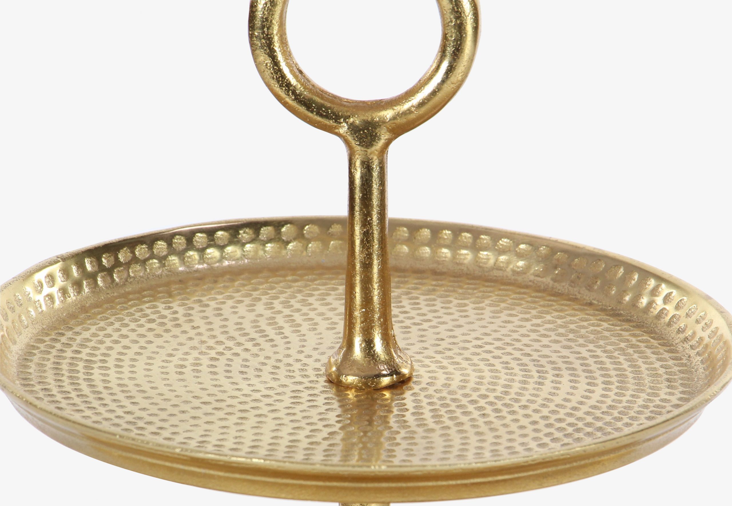 Gold Aluminum Finish 3 Level Tiered Server Tray, 17″ x 17″ x 23″
