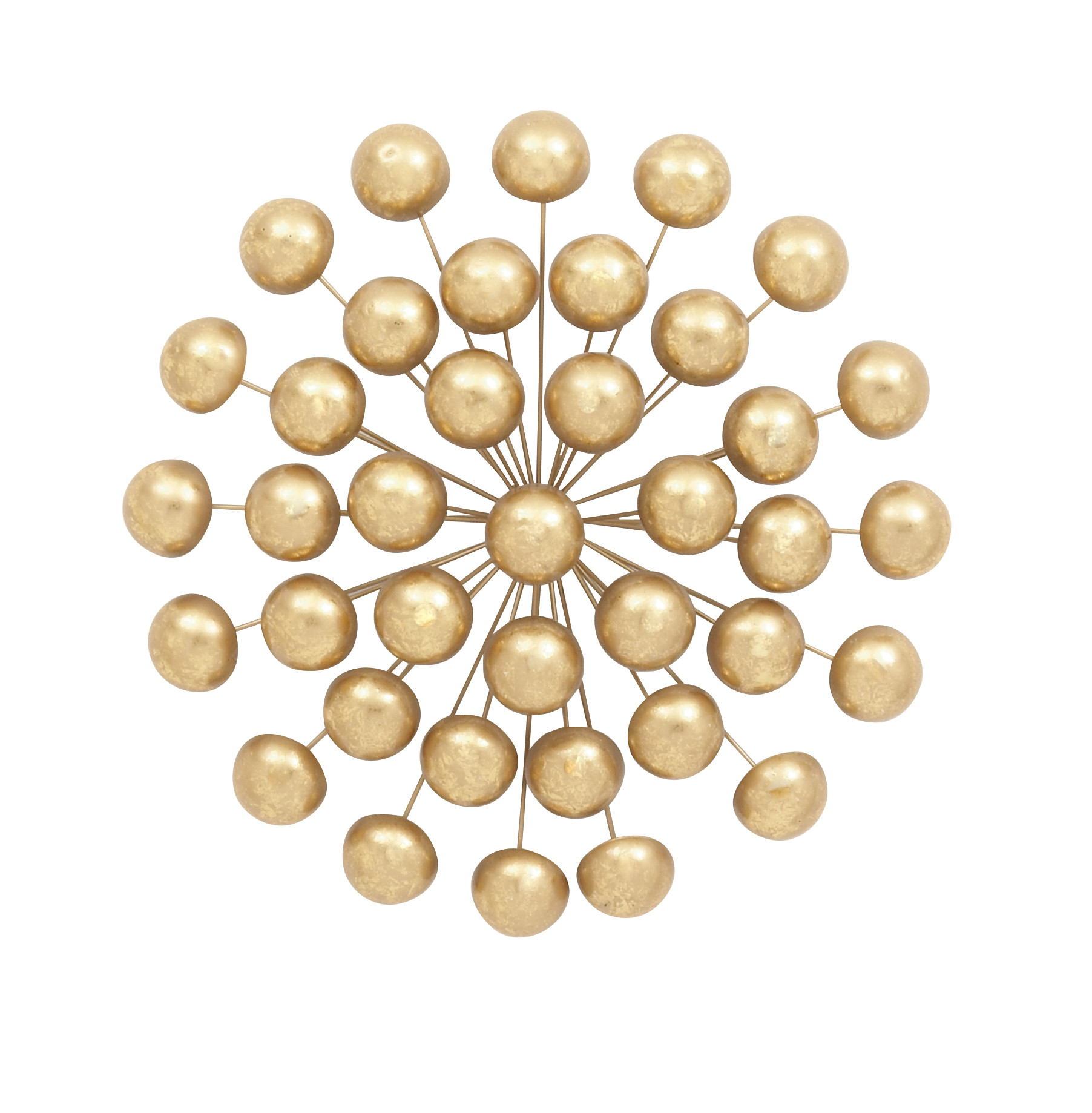 Gold Metal Starburst Wall Decor, 24″ x 6″ x 24″