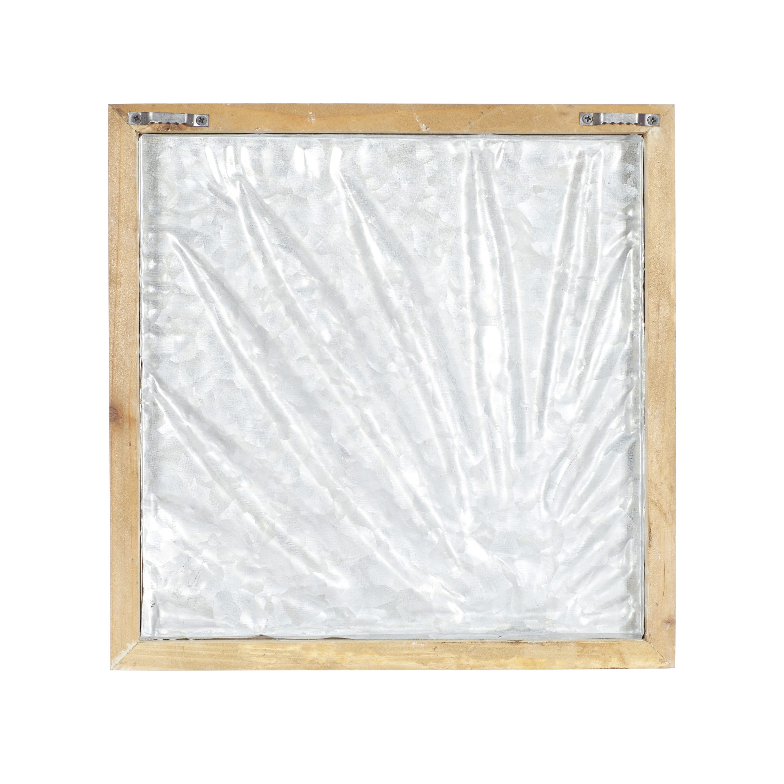 Tropical Leaf Wall Decor with Wood Frames Set of 4 11"W, 11"H