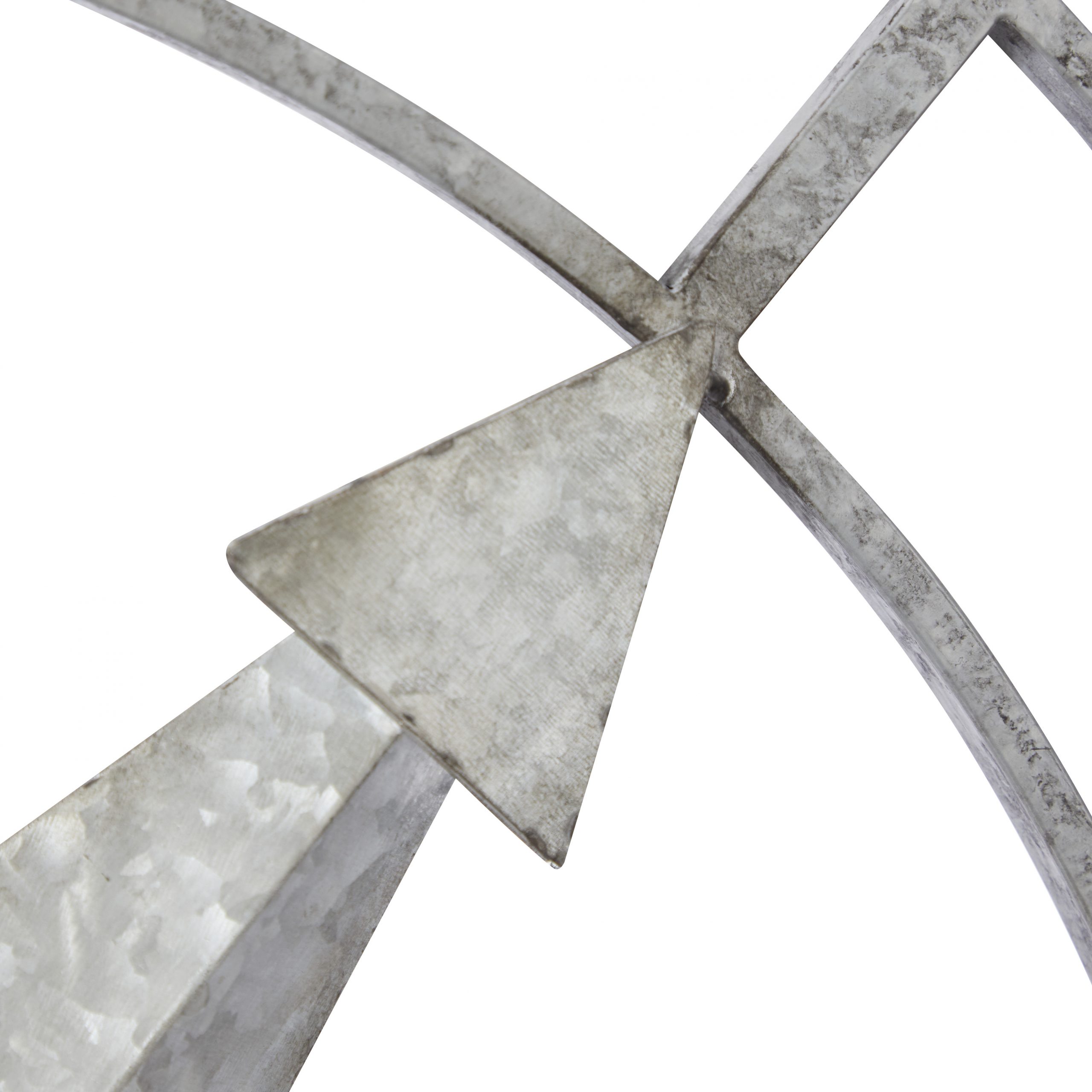 Silver Finish Metal Compass Wall Decor, 35″ x 3″ x 35″