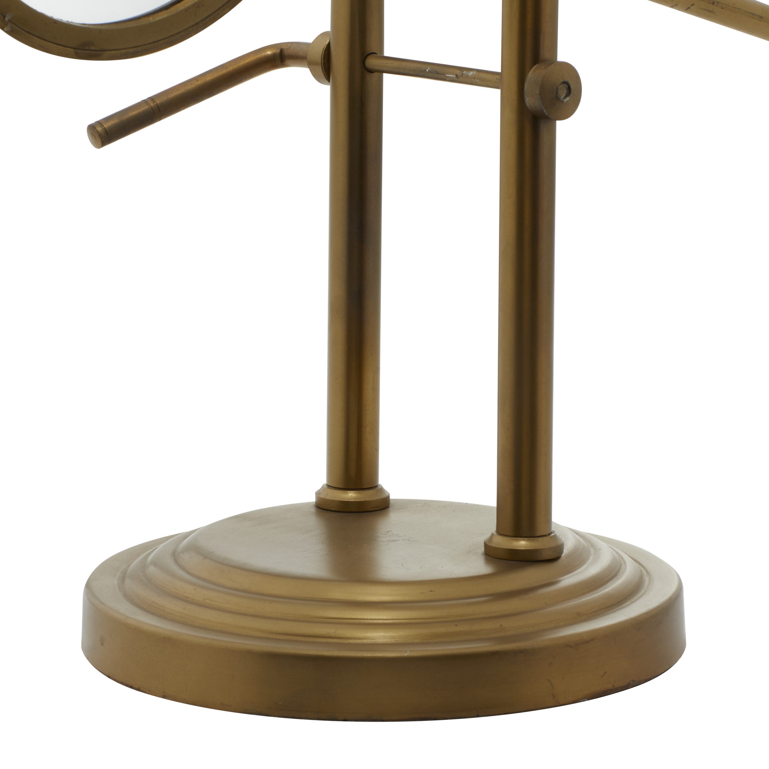 Gold Finish Aluminum Magnifying Glass, 8"L x 8"W x 25"H