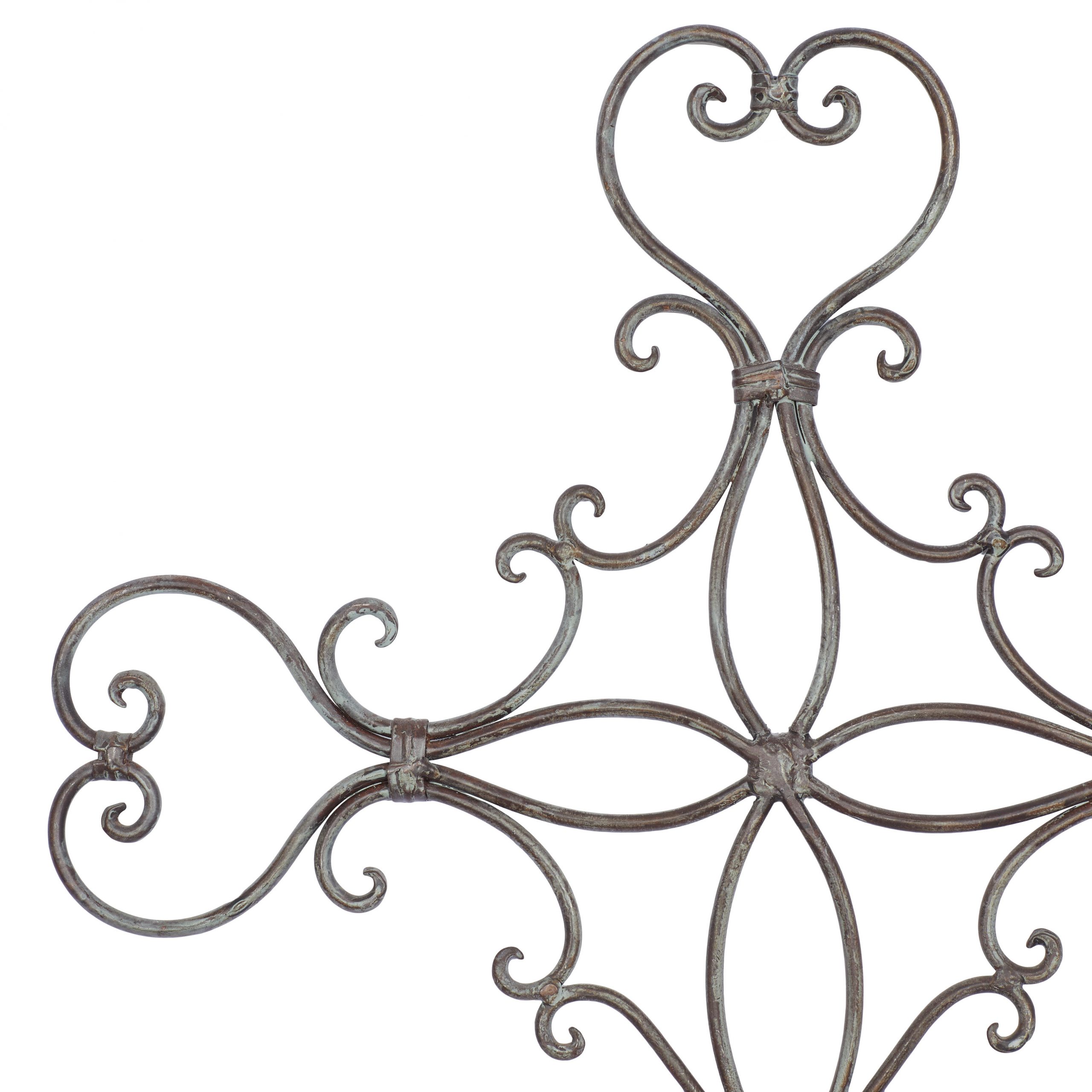 Black Metal Scroll Cross Wall Decor, 19″ x 29″