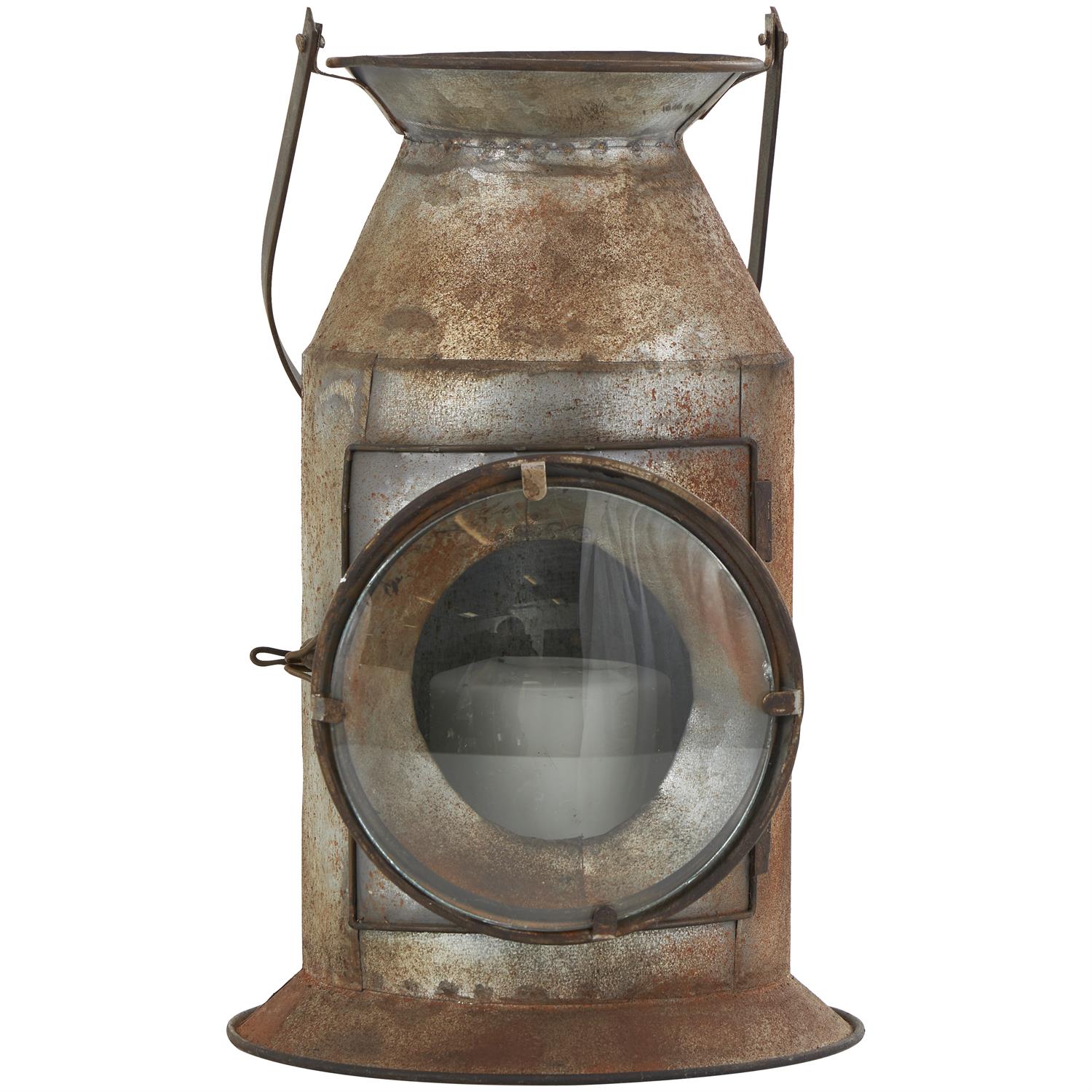 Elegant Metal Candle Lantern With Handle 8″W X 19″H | Globedecor