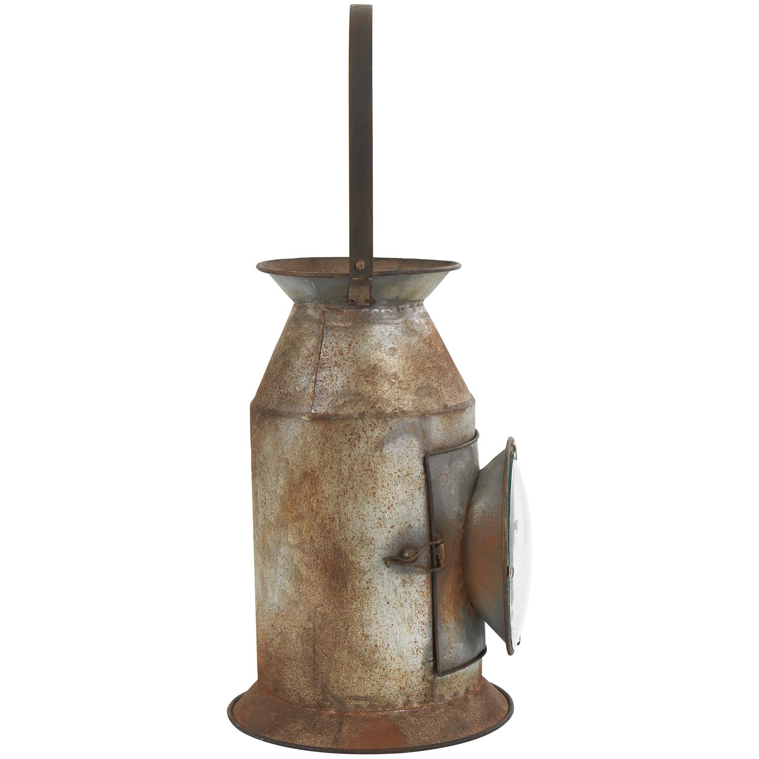Elegant Metal Candle Lantern With Handle 8″W X 19″H | Globedecor