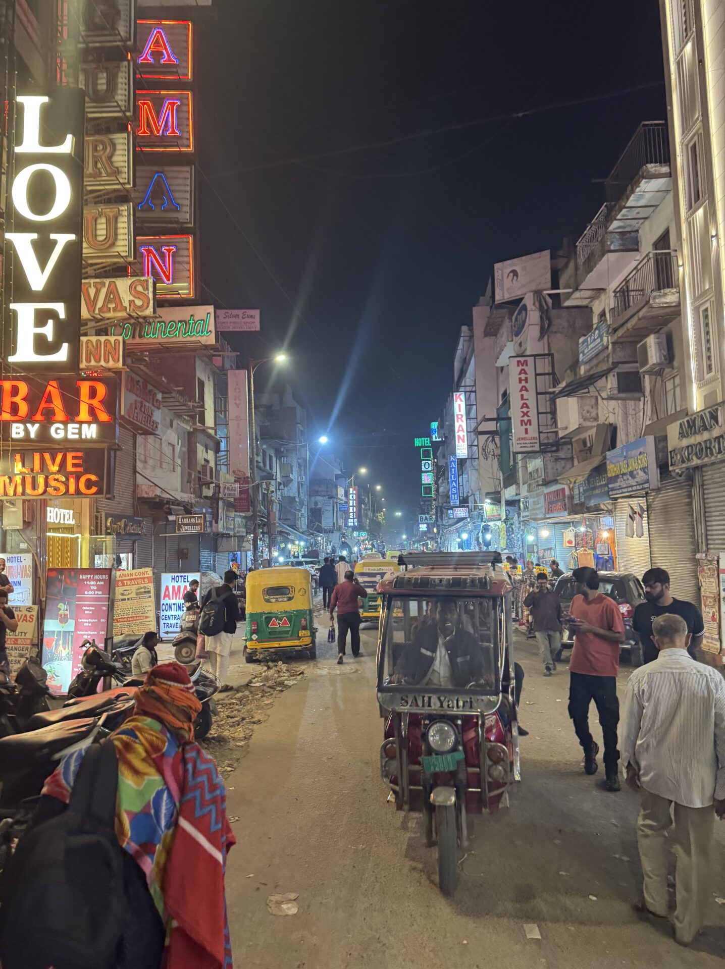 The paharganj streets in Delhi