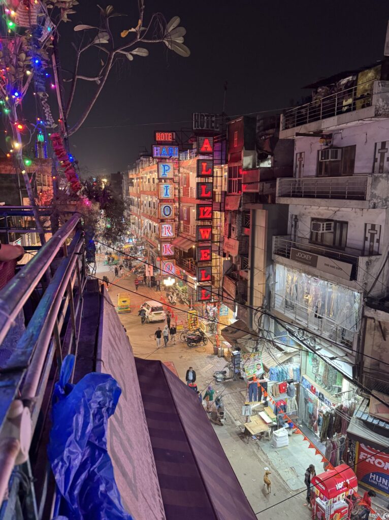 The streetview from my Paharganj rooftop