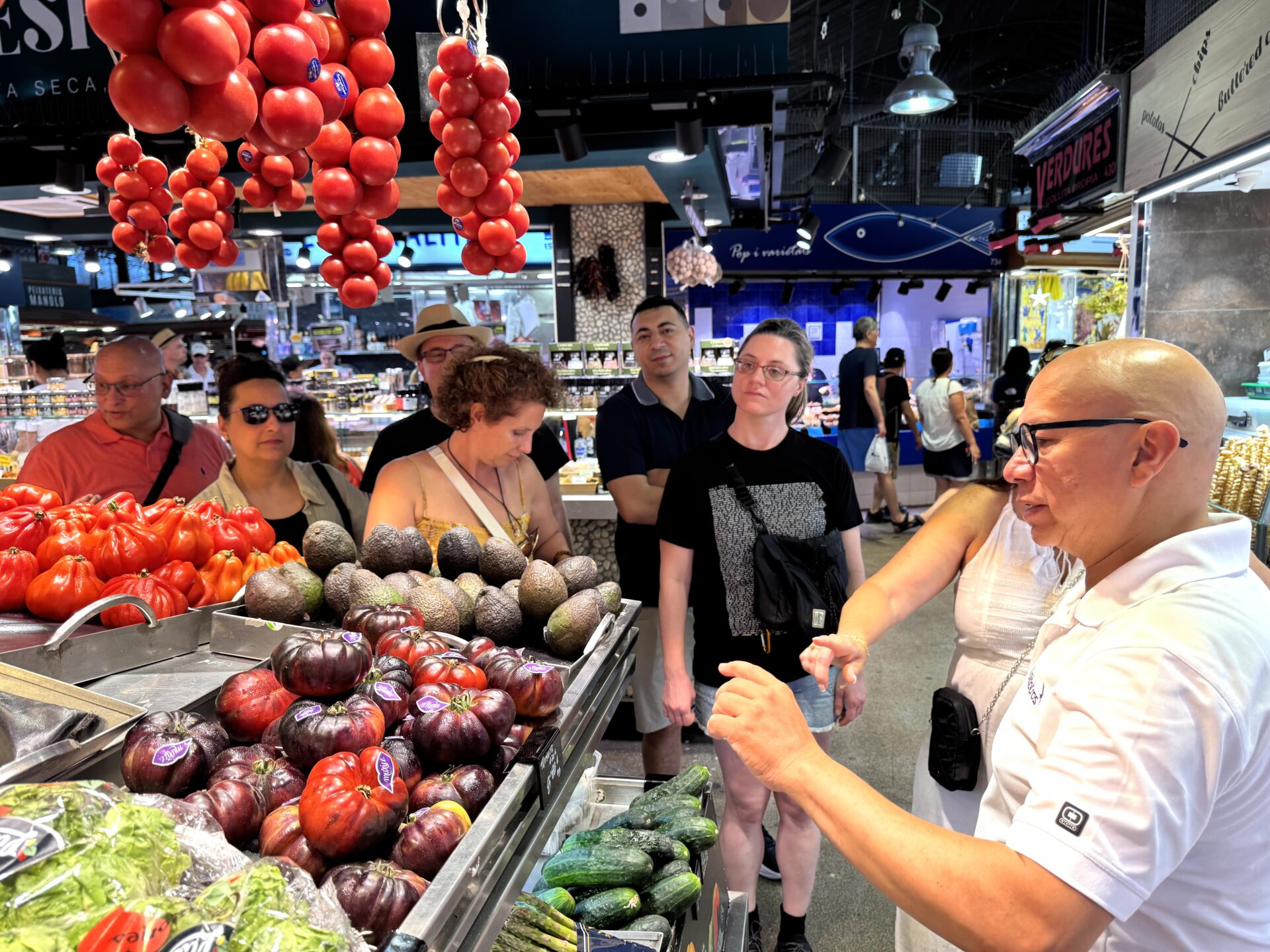 Visiting La Boqueria Market with paella cooking chef
