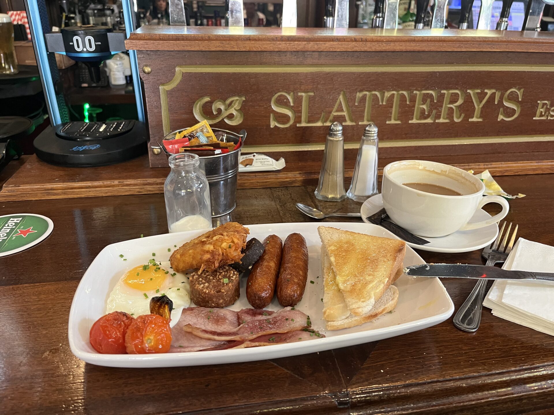 An Anthony Bourdain classic hangover breakfast from Slattery's in Dublin