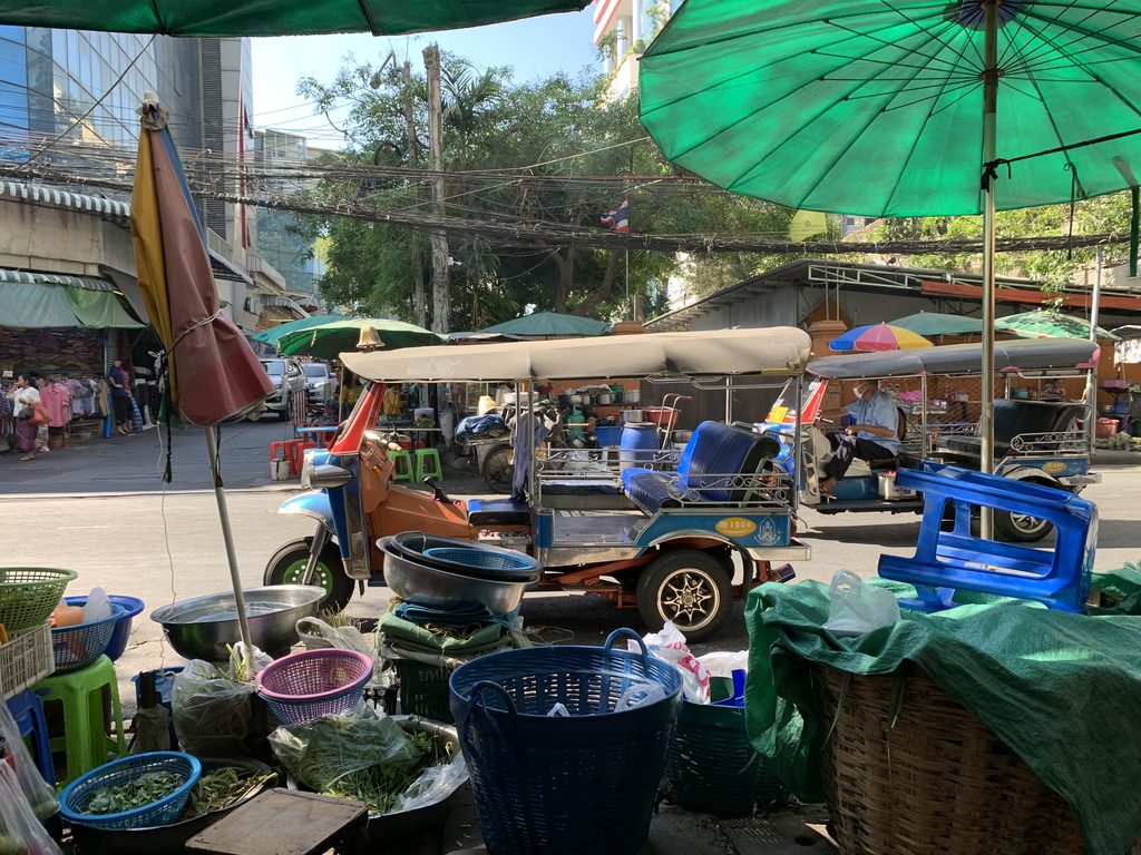 The street view from where I was sitting at a Thai street food restaurant