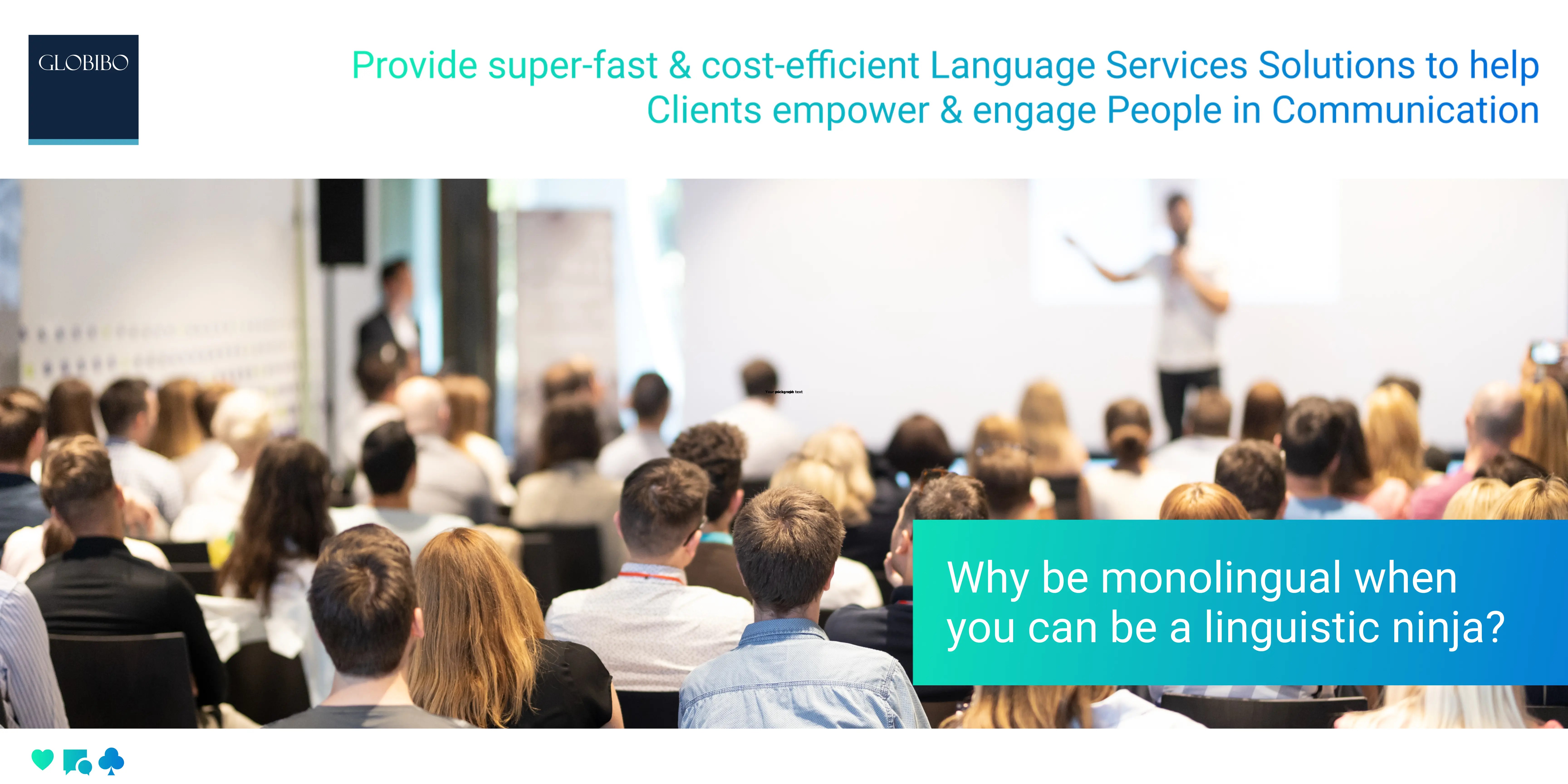 Globibo provided event tech & remote simultaneous interpretation services to an event management and production company in Singapore