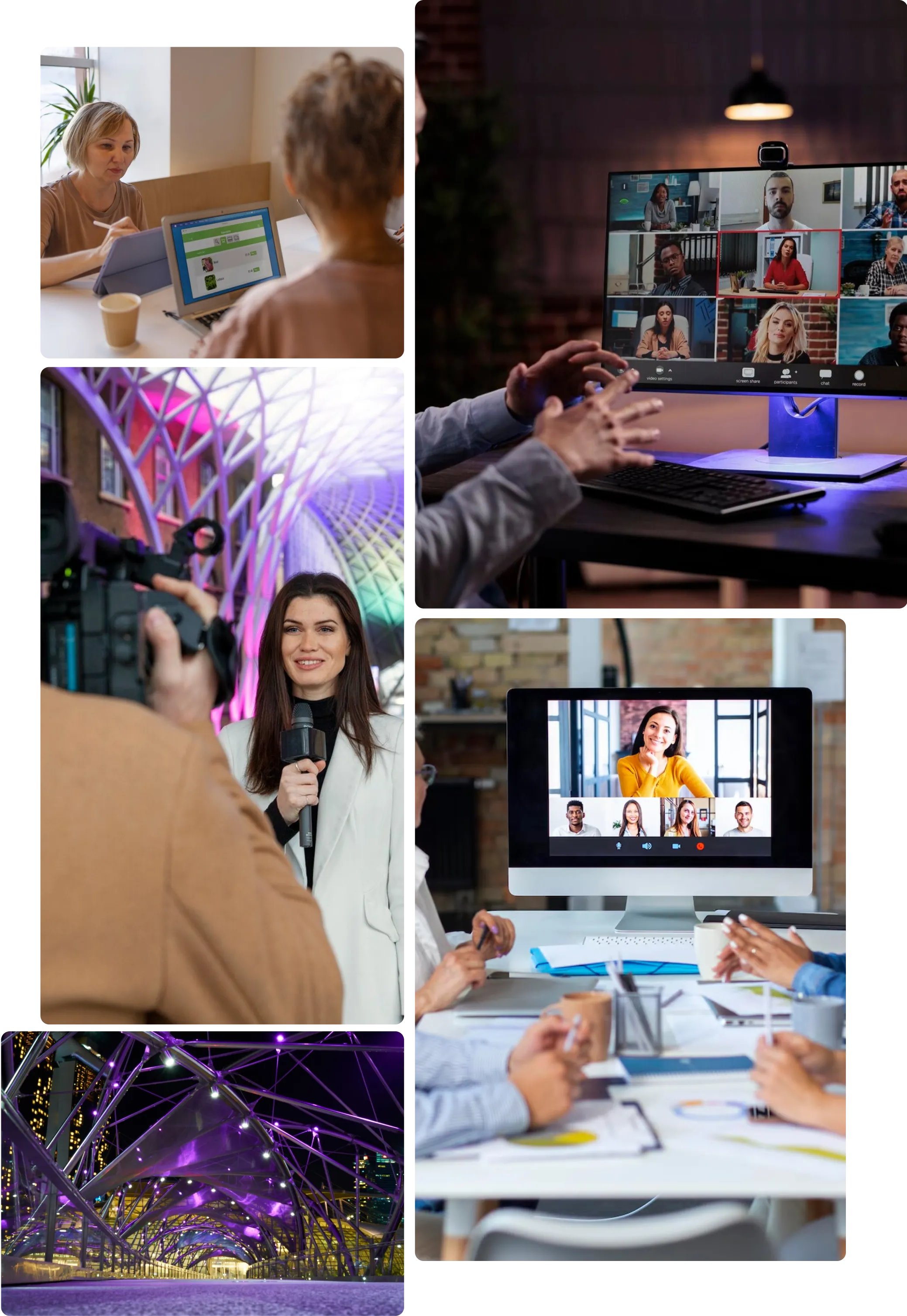 Virtual meeting technical infrastructure and streaming studio