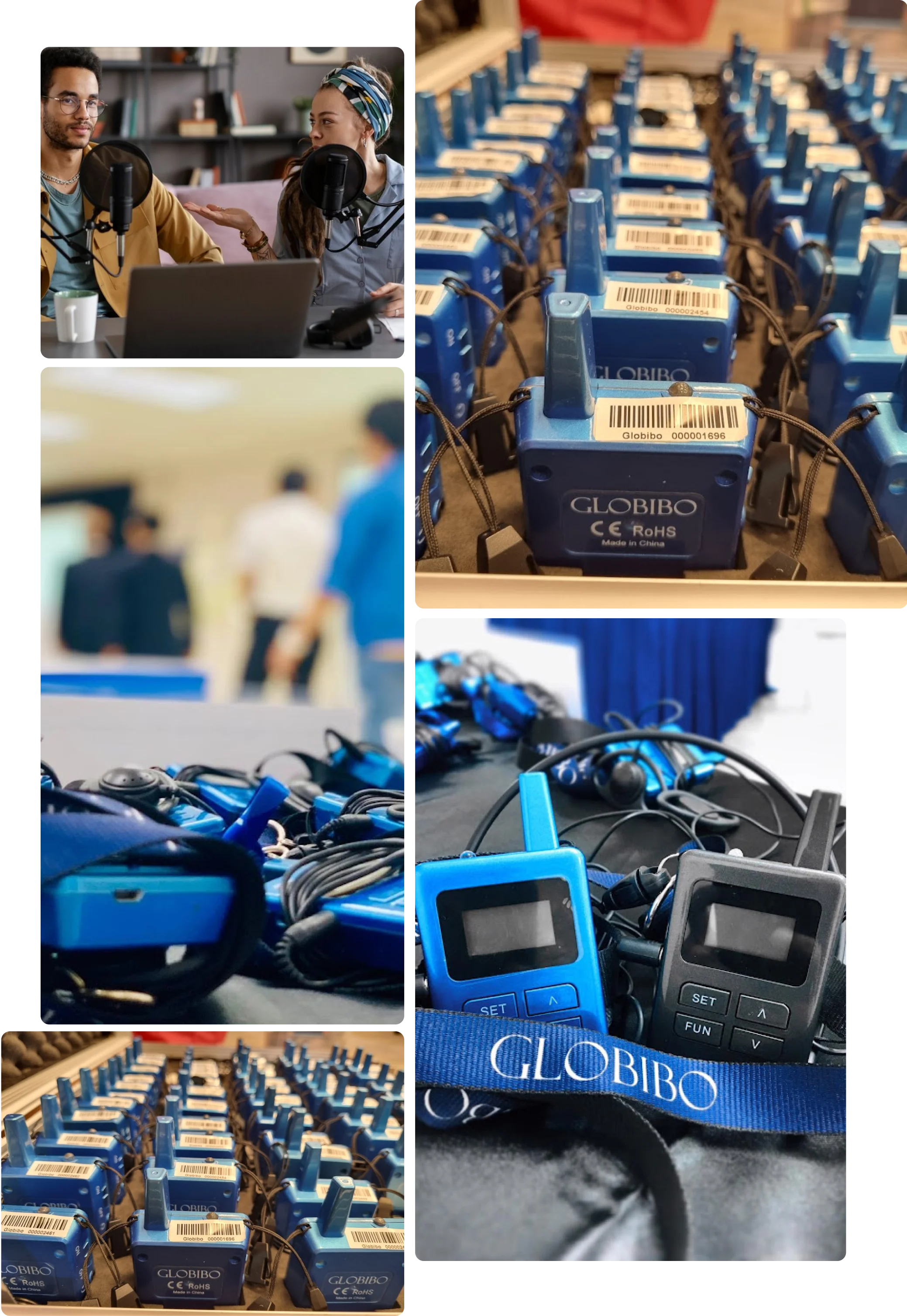 Neckband lapel and handheld microphone options