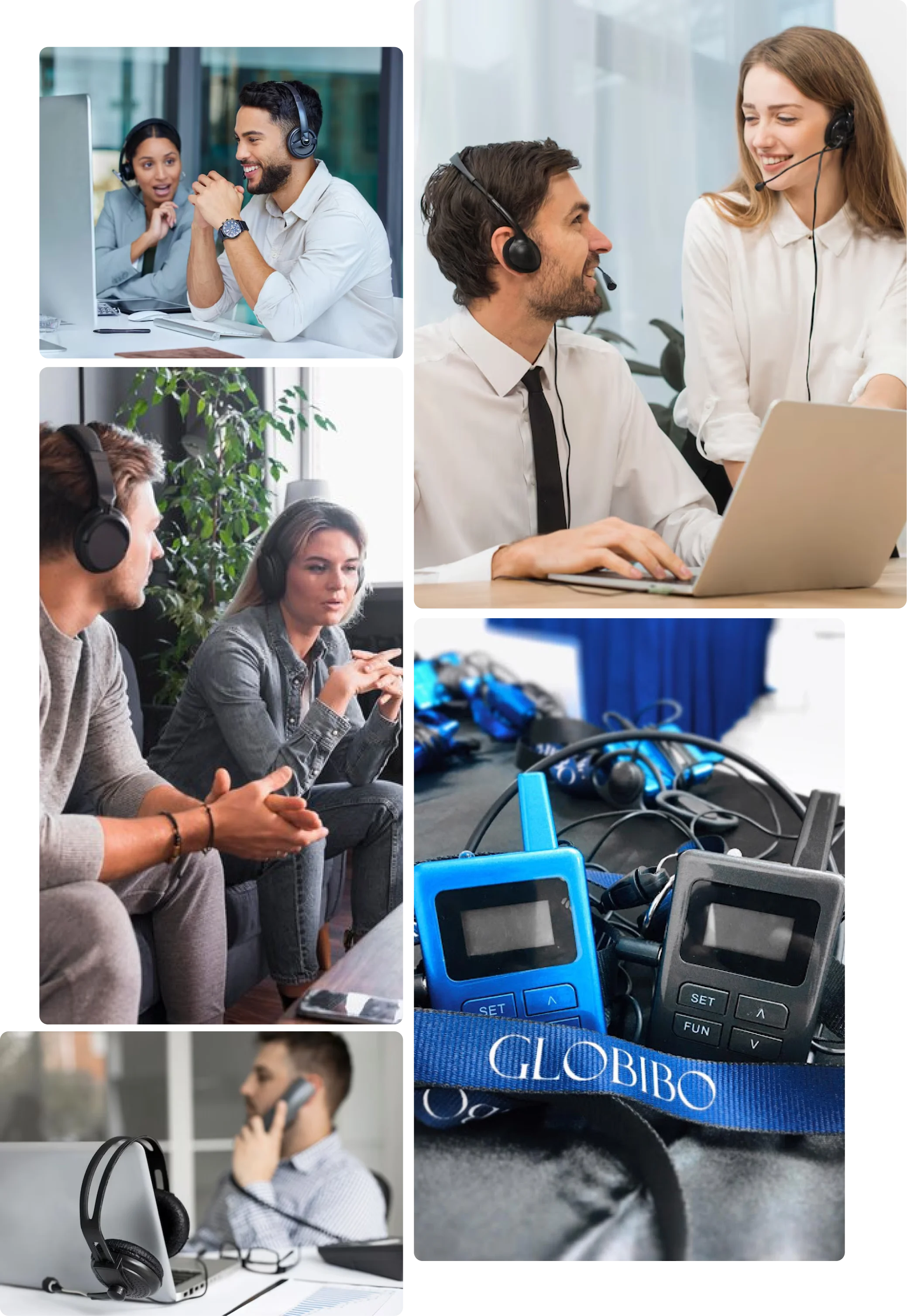 Professional tour guide system microphones and headsets