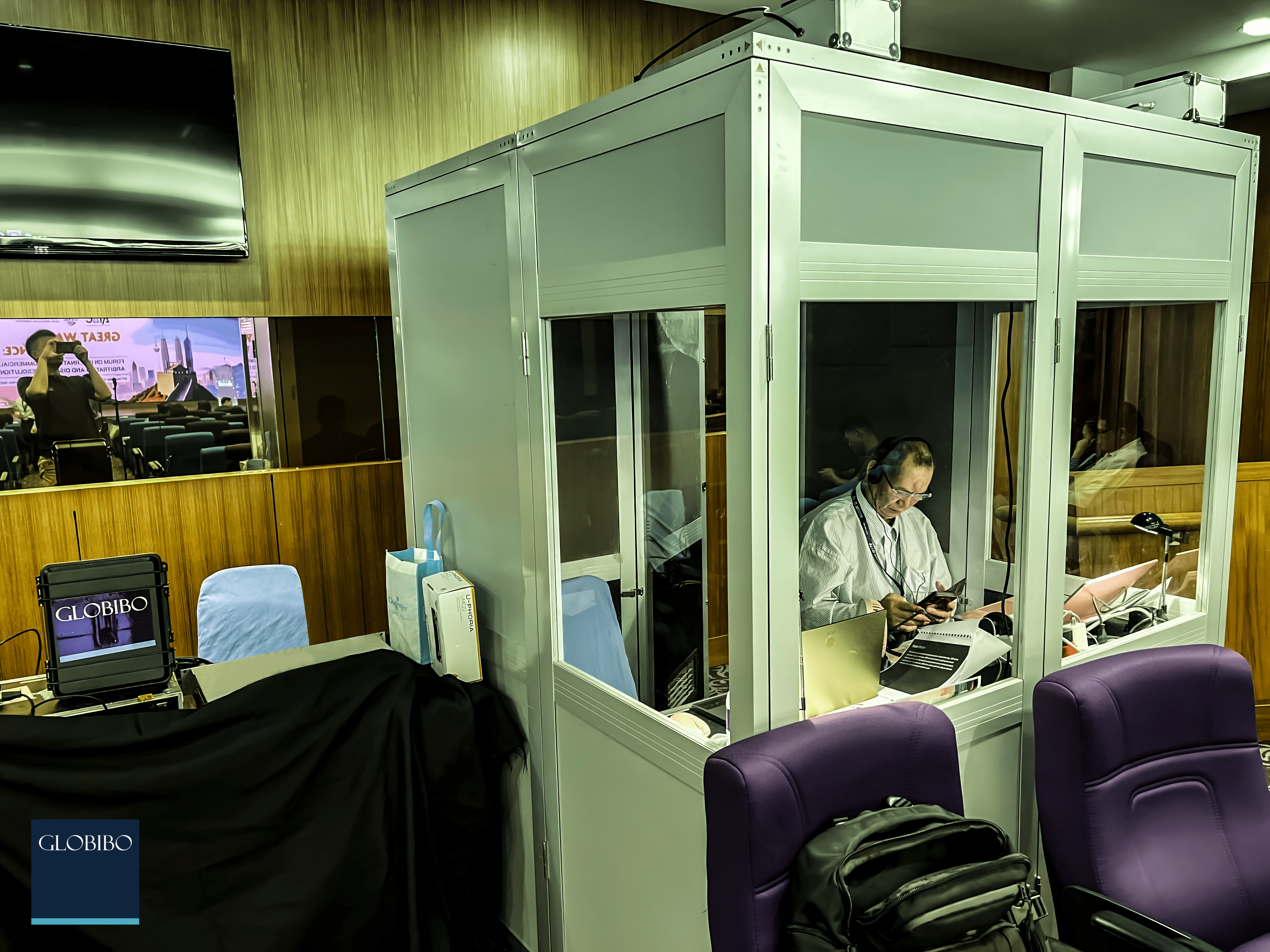 Interpretation booth setup