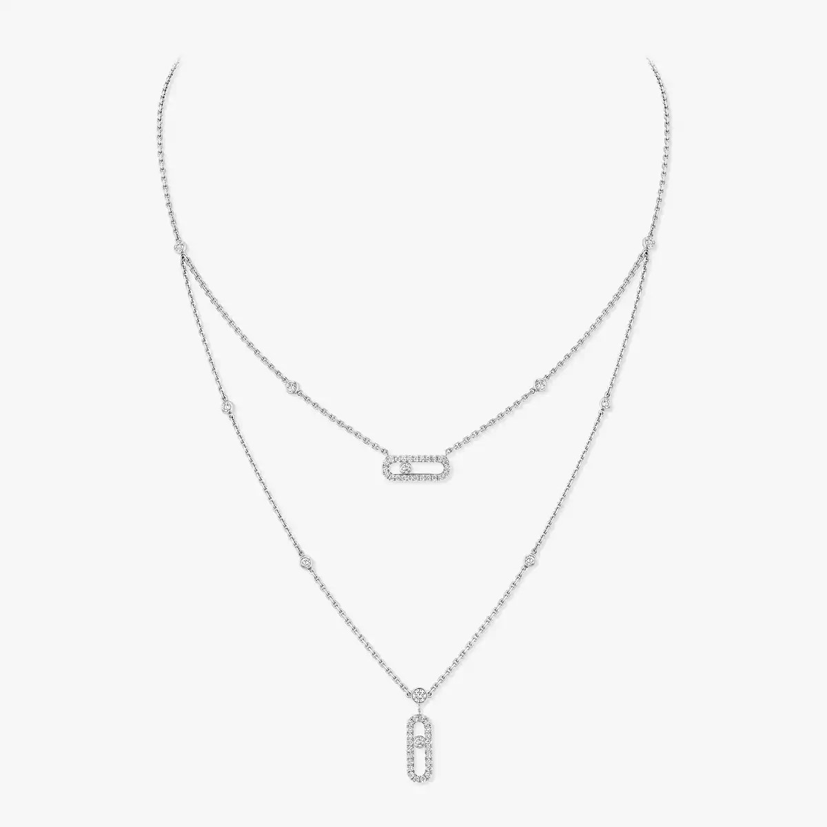 Collier 2 rangs pavé Move Uno