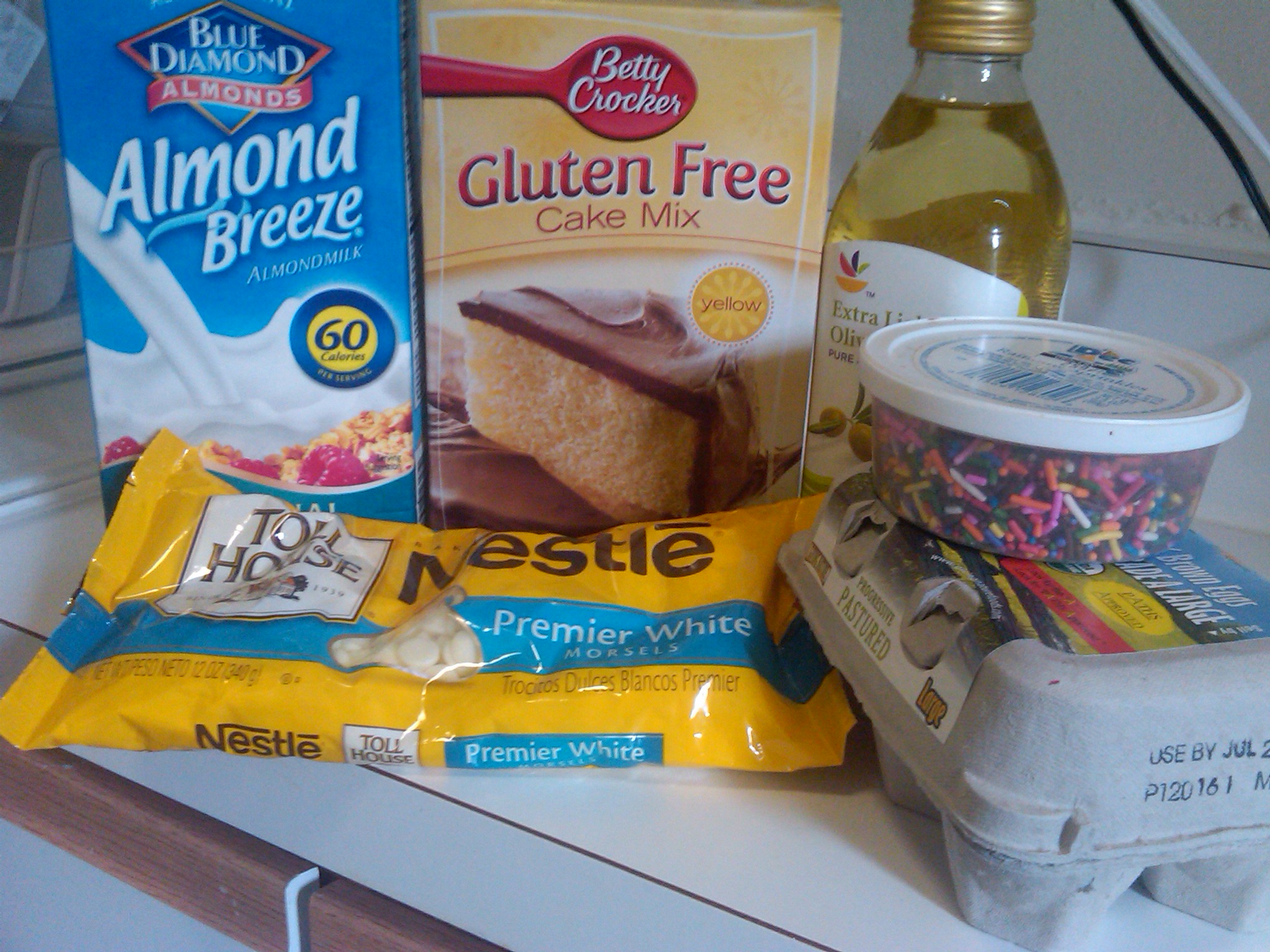 Line several cookie sheets with waxed paper. Cake Batter Blondies Gluten Free Gluten Free Gimme Three