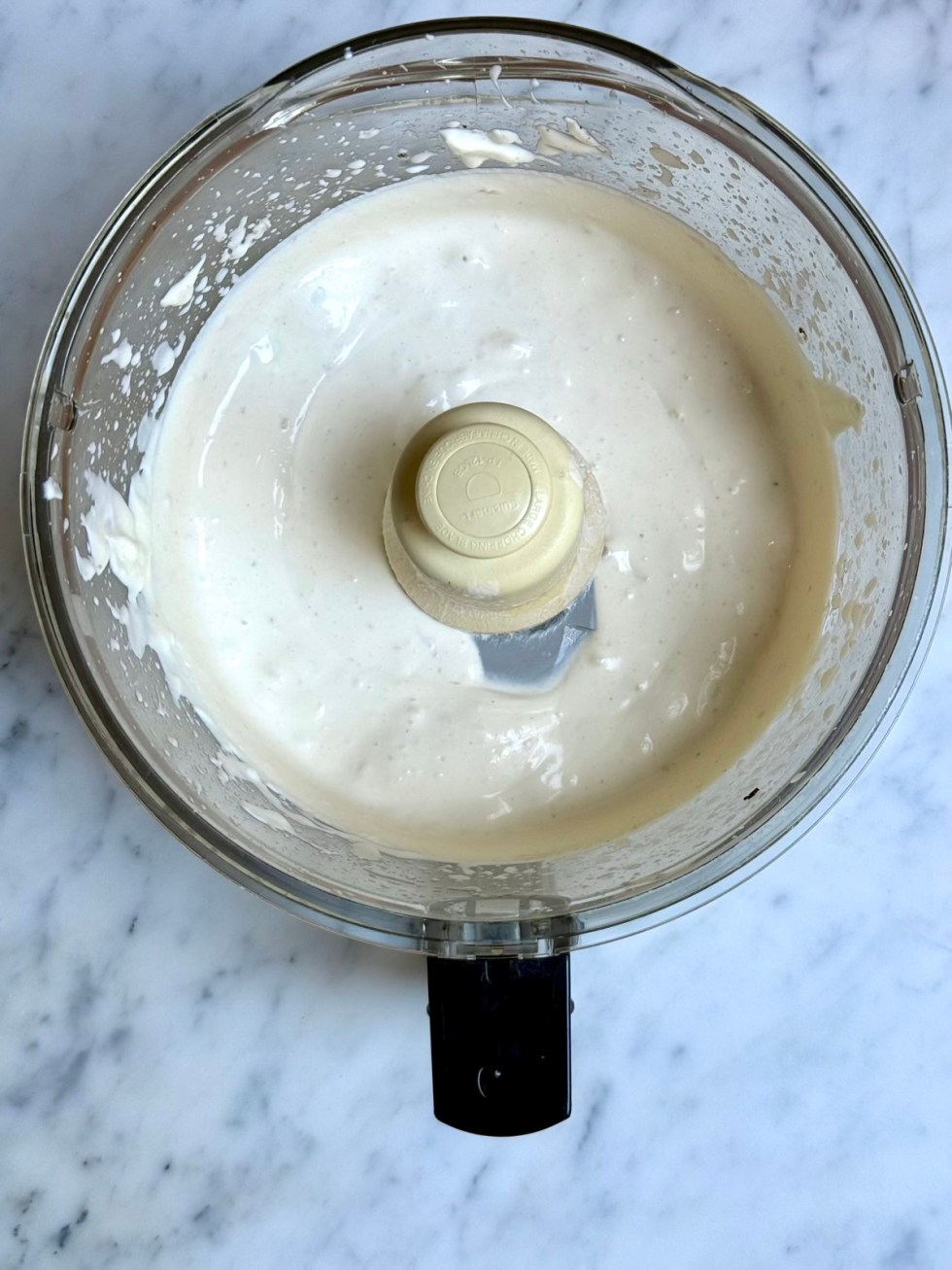 sour cream mixture in the food processor