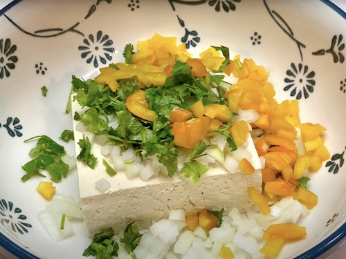 Add Tofu and chopped Veggies