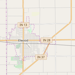 Elwood Indiana Map 1546 