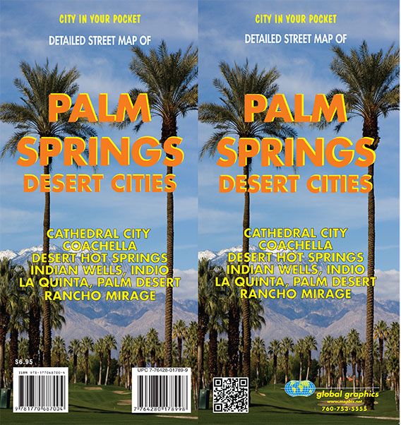 Map Of California Showing Palm Springs Palm Springs Desert Cities CA Street Map GG 2017 
