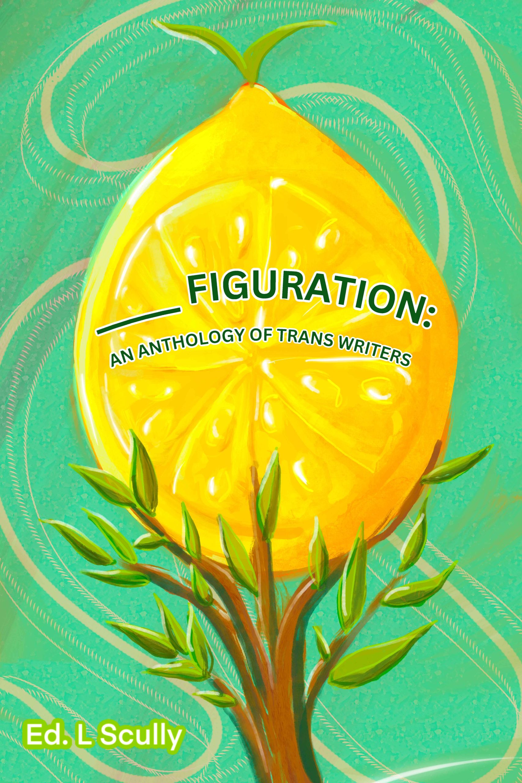 a drawing of a lemon with a lights green background and the book title n black