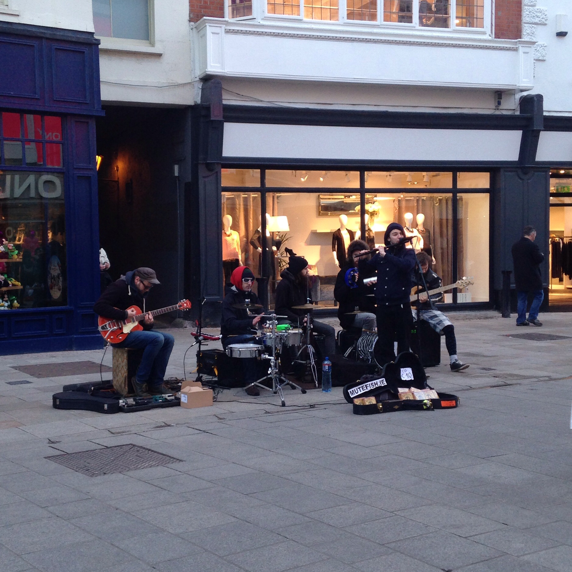 This is a Friday leftover. Band on Grafton street.