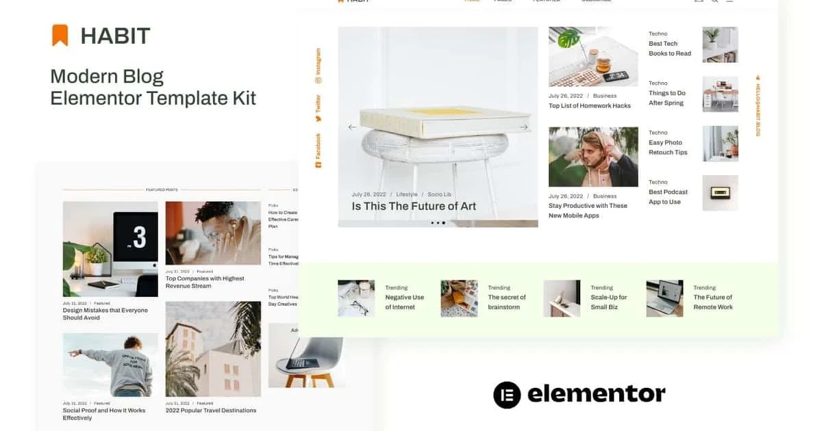 Habit-Modern-Blog-Elementor-Template-Kit_230613 Habit - Modern Blog Elementor Template Kit - Image 1