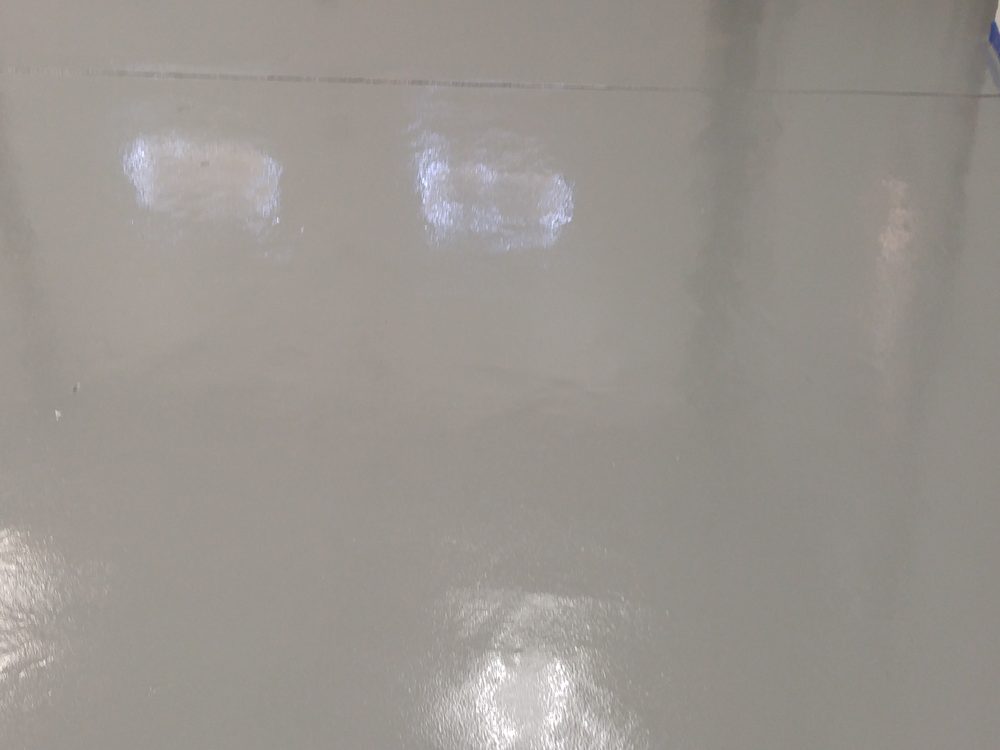 solid color industrial epoxy flooring