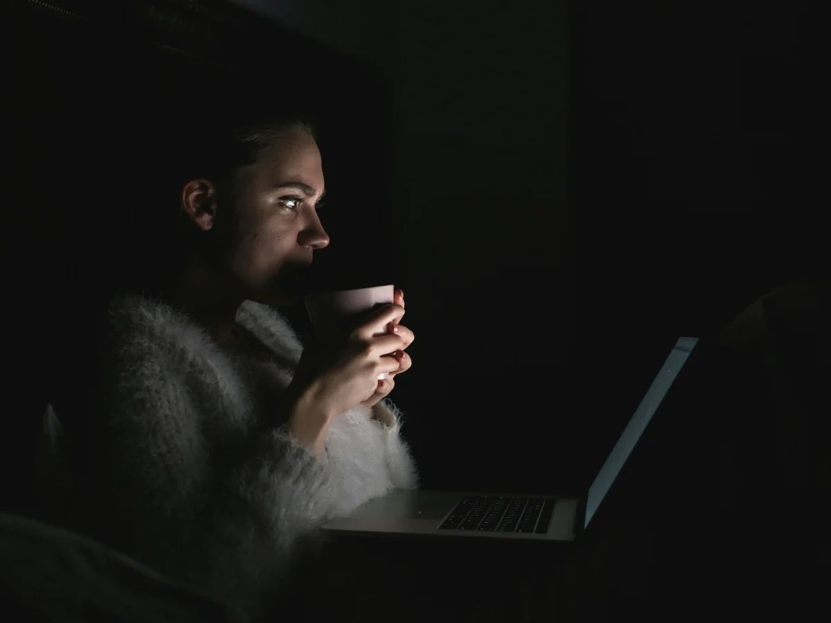 watching laptop