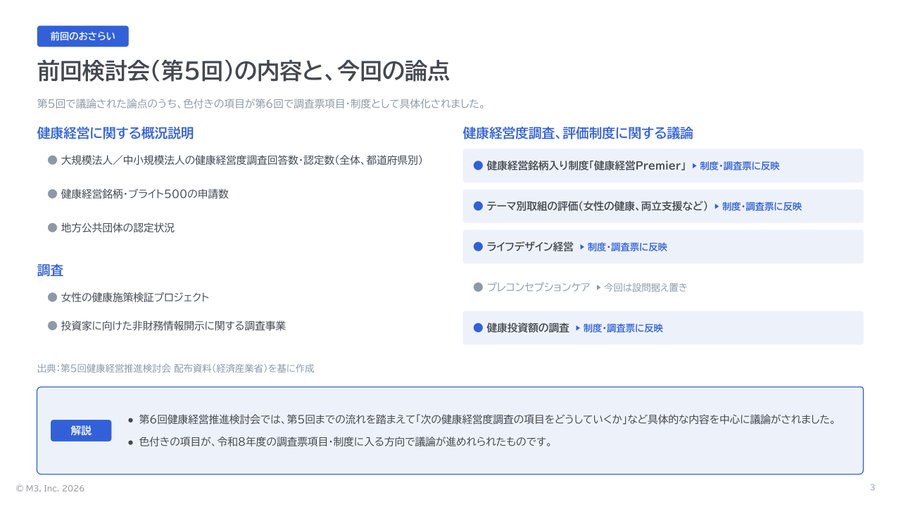 第6回 健康経営推進検討会の内容をわかりやすく解説
