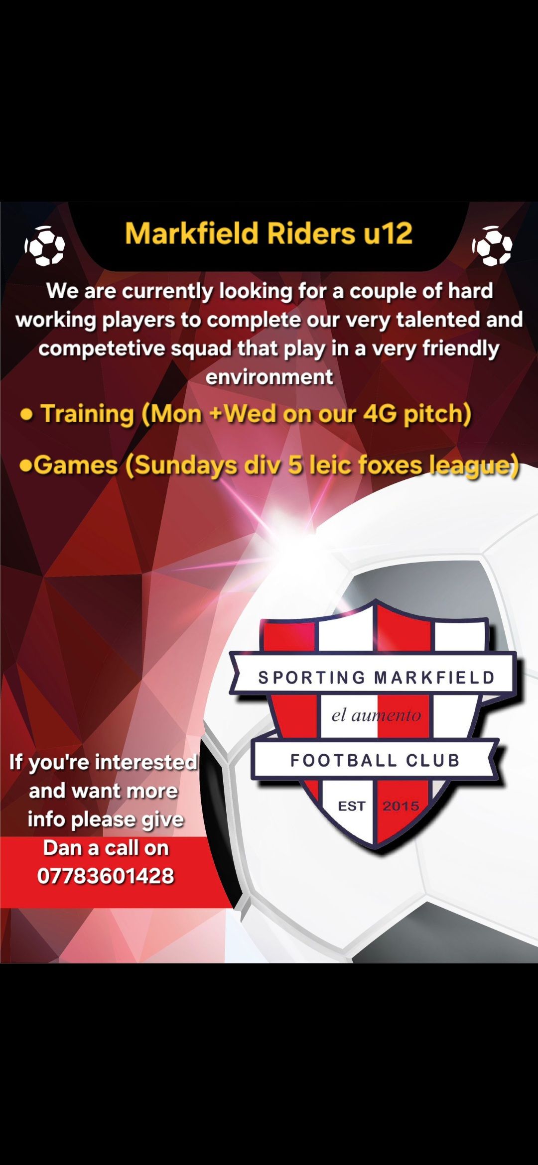 Sporting Markfield U12 Riders