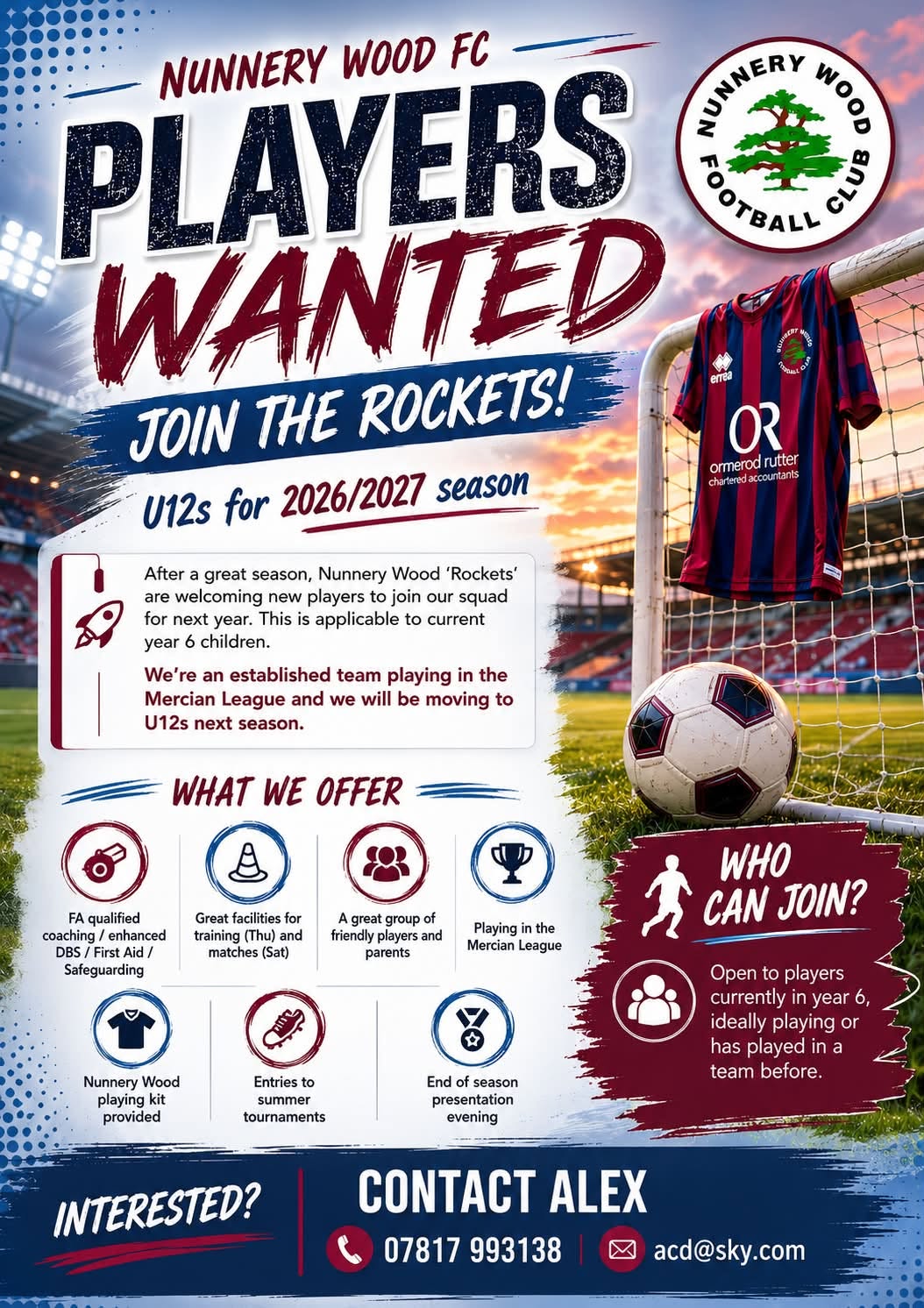 Nunnery Wood FC U12 Rockets