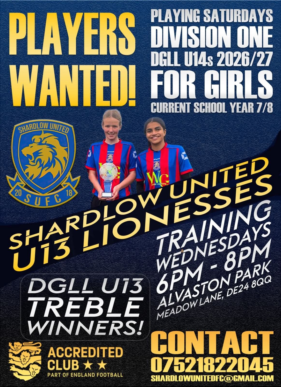 Shardlow United FC U14 LIONESSES