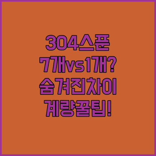 304 스테인리스 계량 스푼 7개와 1개의 숨겨진 차이는