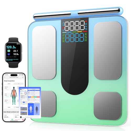 Smart Scale for Body Weight, 8-Electrode Professional Bathroom Digital Scale wit