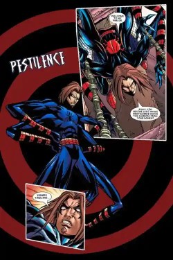 As a Horseman of the Apocalypse, Spider-Man was transformed into Pestilence