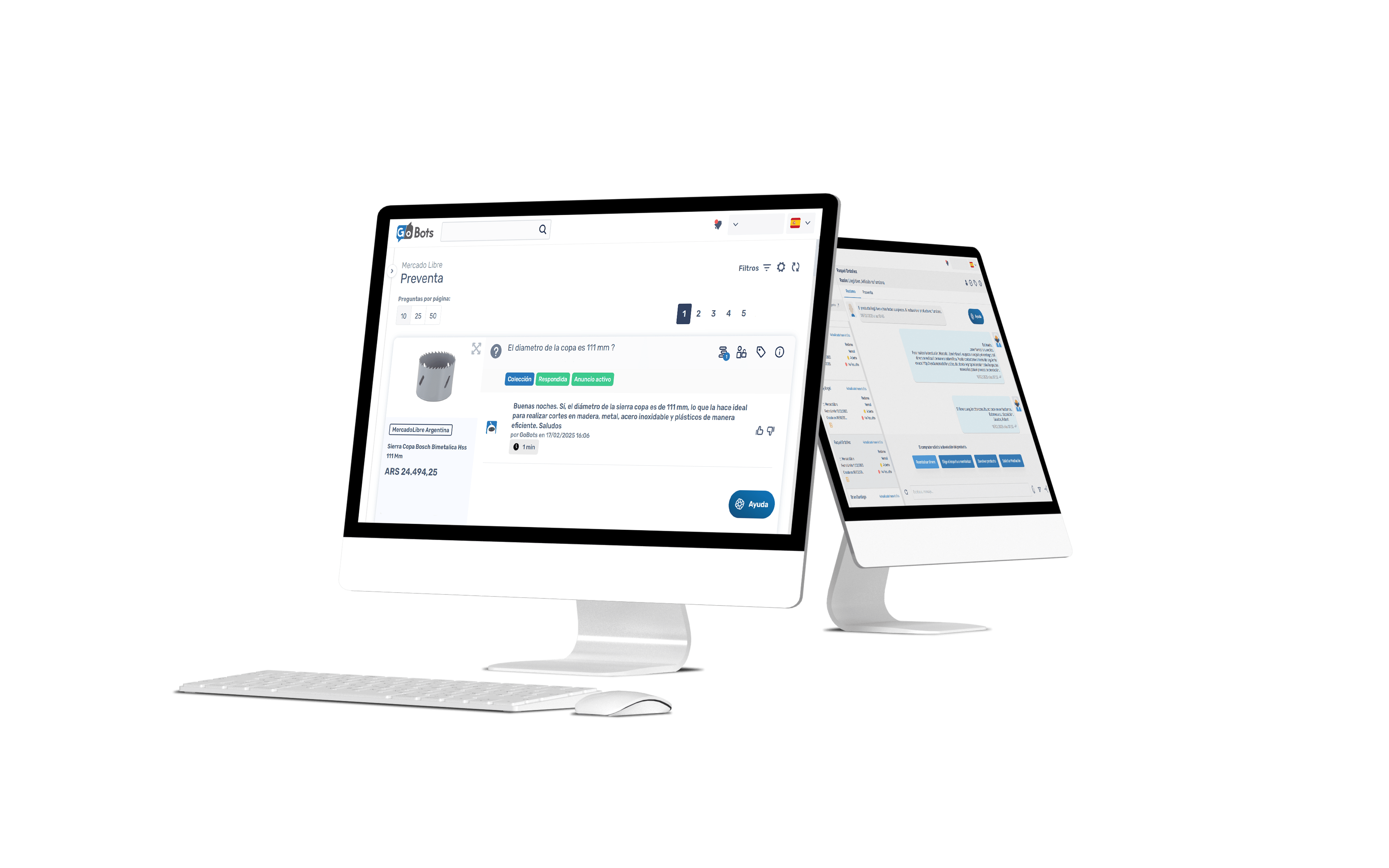 Gráfico de crecimiento de ventas en ecommerce impulsadas por GoBots