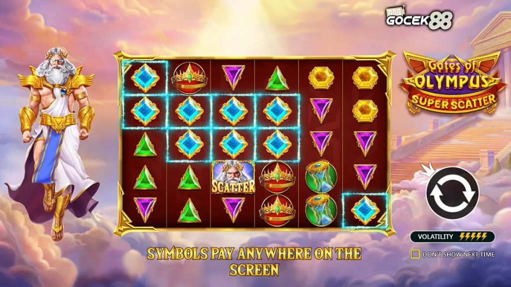 layar permainan Slot Zeus Gates of Olympus Super Scatter