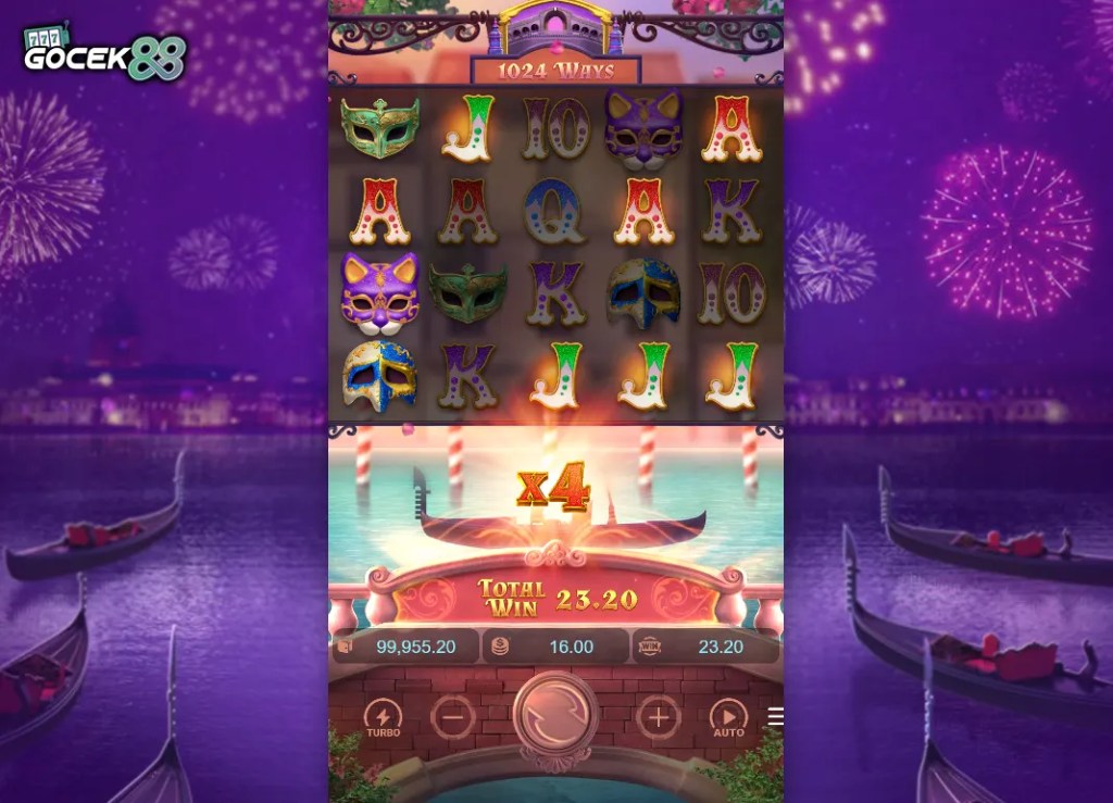 layar permainan Mask Carnival