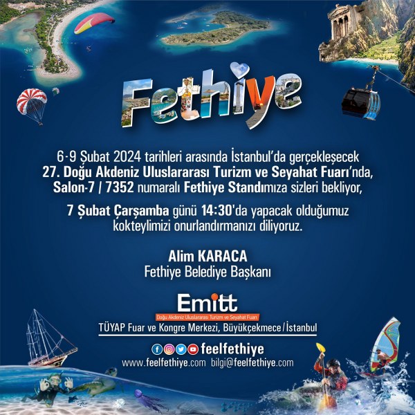 FETHİYE EMITT 2024 FUARINDA YERİNİ ALIYOR