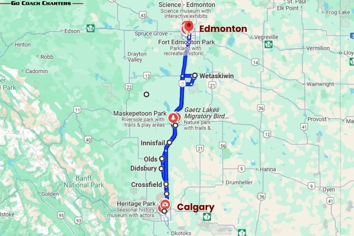 Charter Bus Travel From Calgary To Edmonton Go Coach Charters Calgary 