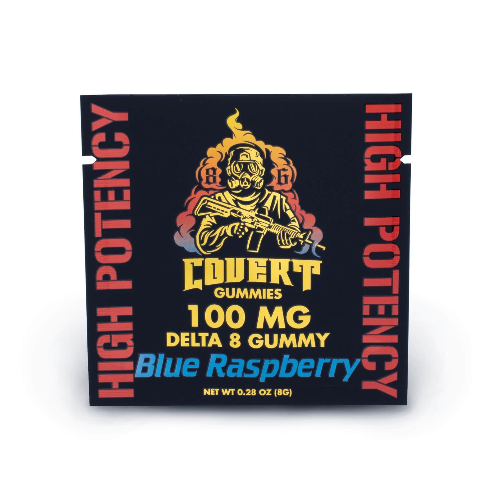 Blue Raspberry Delta 8 Gummies 100MG 1 Pack