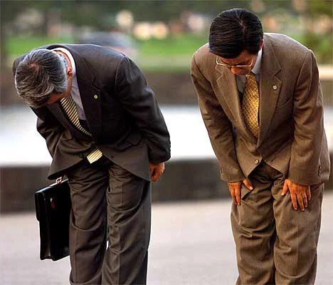 Japanese bow. Devotion is an expression of power
