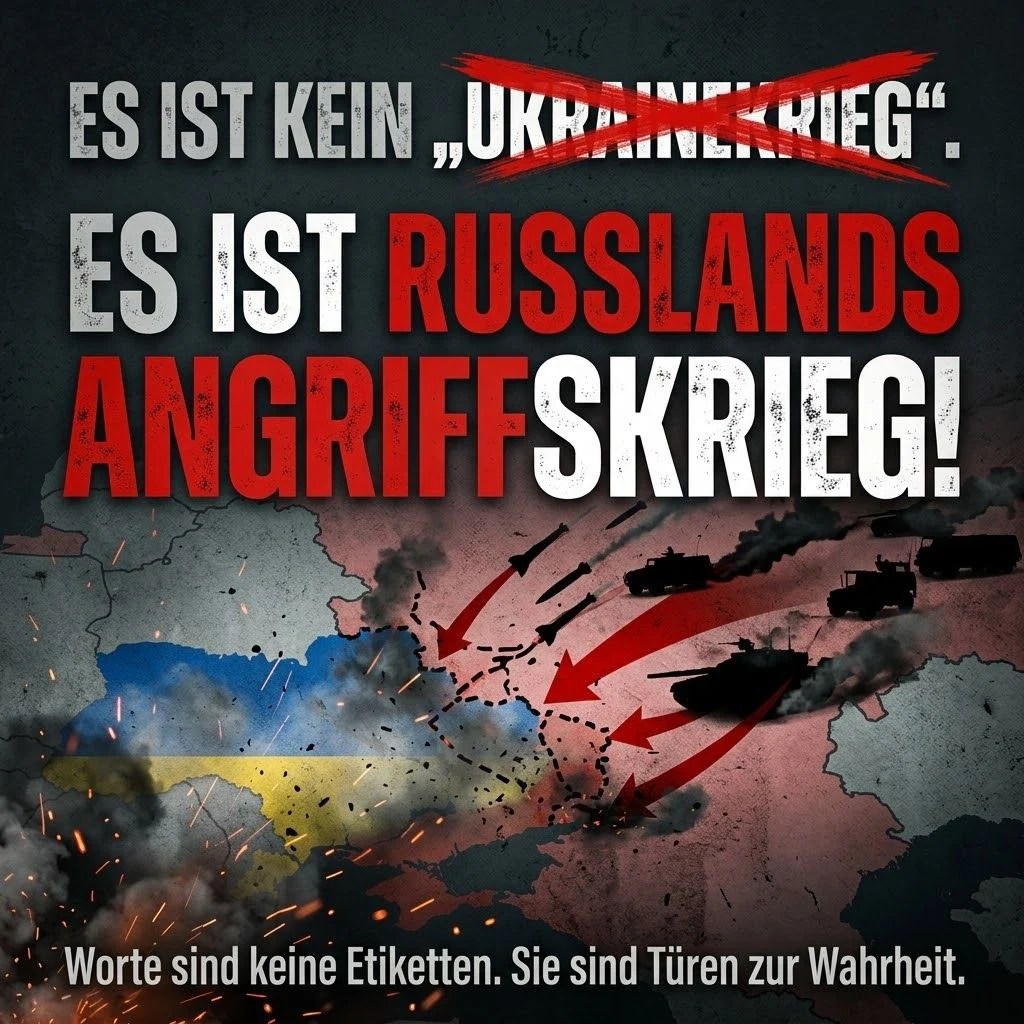 Es ist kein „Ukrainekrieg“. Es ist Russlands Angriffskrieg.